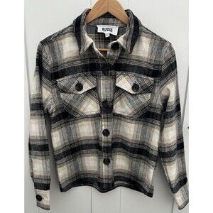 BB Dakota By Steve Madden Women's XS Button Down Boxy Shacket MULTICOLOR Plaid